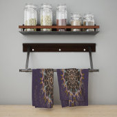 De gepilariseerde draad stropdas-in purpura refrac theedoek