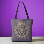 De gepilariseerde draad stropdas-in purpura refrac tote bag