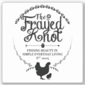 De gerafelde knoop - Logo Crest Vinyl Sticker (Voorkant)