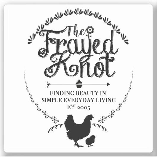 De gerafelde knoop - Logo Crest Vinyl Sticker (Voorkant)