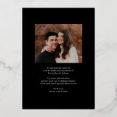 De geraffineerde FOLIE van het Koelen Bieden spare Folie Uitnodiging (Achterkant)