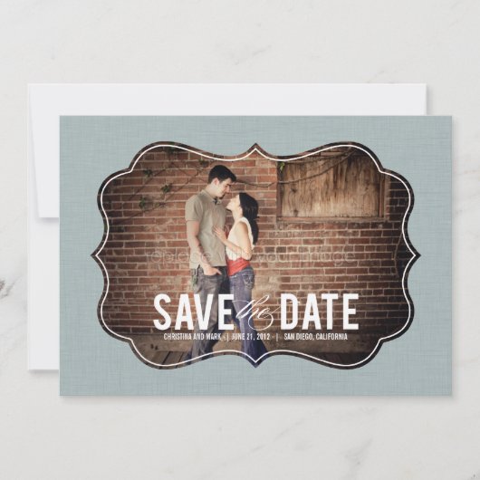 De geraffineerde Foto van de Elegance sparen de Da Save The Date (Voorkant)