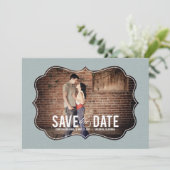 De geraffineerde Foto van de Elegance sparen de Da Save The Date (Staand voorkant)