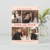 De geraffineerde Kleur Editable van de Collage spa Feestdagenkaart (Staand voorkant)