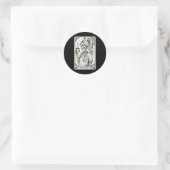 De geregistreerde Nurse Tarot Kaart Skeleton Rn Nu Ronde Sticker (Tas)