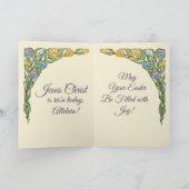 De gerezen Christus met Butterflies Pasen Kaart (Binnen)