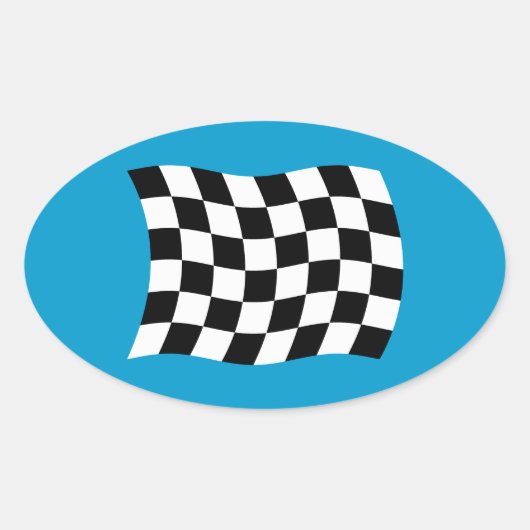 De geruite vlag sticker (Voorkant)