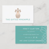 De geschenken ananas visitekaartje (Voorkant / Achterkant)