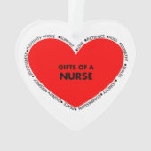 De geschenken van een Nurse Heart Shaped Ornament (achterkant)