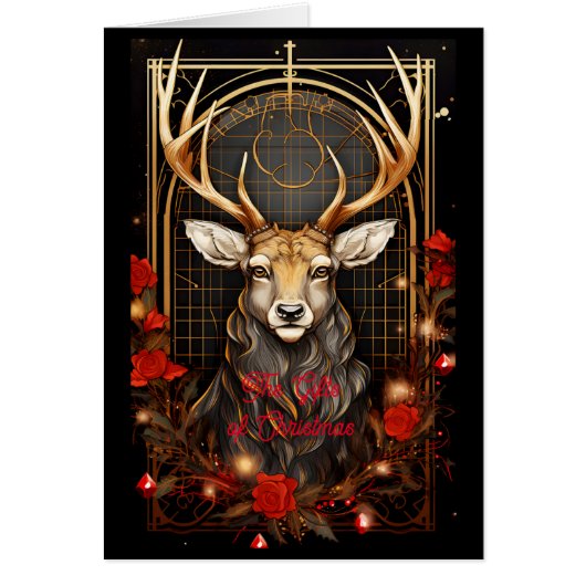 De Geschenken van Kerstmis Kaart (Voorkant)