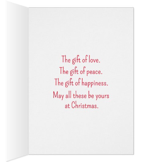 De Geschenken van Kerstmis Kaart (Binnen (Rechts))