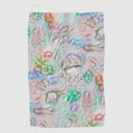 De gescheurde pixel in gekleurde textuur over van- golfhanddoek (Voorkant)