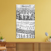 De geschiedenis van de Heilige Oorlog: Canvas Afdruk (Insitu (Woonkamer))