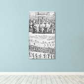 De geschiedenis van de Heilige Oorlog: Canvas Afdruk (Insitu (Houten vloer))