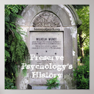 De geschiedenis van de psychologie behouden poster