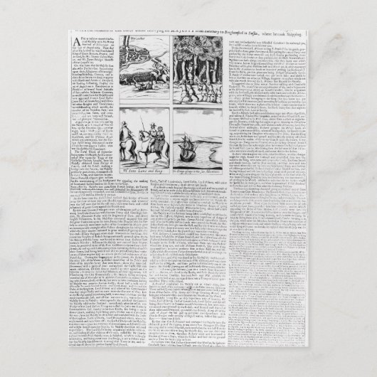 De geschiedenis van de Slag bij Worcester Briefkaart (Voorkant)