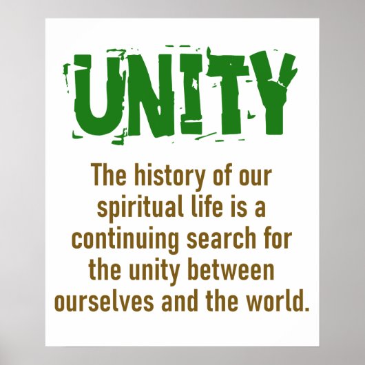 De geschiedenis van ons Spirituele leven - Unity Q Poster (Voorkant)