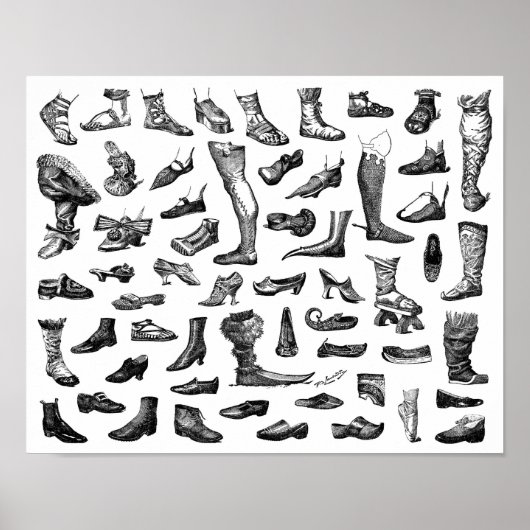 De geschiedenis van schoenen poster (Voorkant)