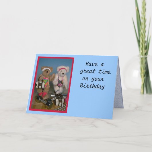 De geschiktheid draagt feestdagen kaart (Voorkant)