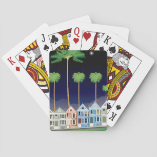 De geschilde dames 's nachts San Francisco Pokerkaarten