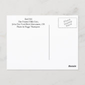 De geschilde heuvels, de Oregon-reisfoto Briefkaart (Achterkant)