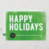 De geschilderde Groene Vlakte van het Vakantie Feestdagenkaart (Voorkant / Achterkant)