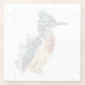 De geschilderde loper, Waterverf Roadrunner Glazen Onderzetter (Achterkant)