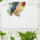 De geschilderde loper, Waterverf Roadrunner Theedoek (Gevouwen)