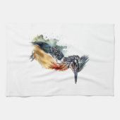 De geschilderde loper, Waterverf Roadrunner Theedoek (Horizontaal)