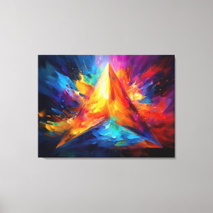 De geschilderde piramide canvas afdruk