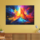 De geschilderde piramide canvas afdruk (Insitu (Woonkamer))