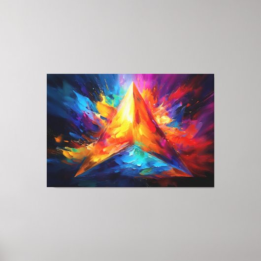 De geschilderde piramide canvas afdruk (Voorkant)
