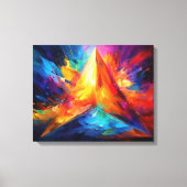 De geschilderde piramide canvas afdruk (Voorkant)