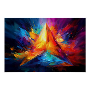 De geschilderde piramide perfect poster