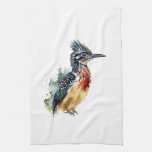 De geschilderde renner, Watercolor Roadrunner Theedoek