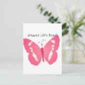 De geschilderde schoonheid van de vlinder briefkaart (Staand voorkant)