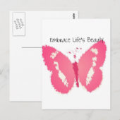 De geschilderde schoonheid van de vlinder briefkaart (Voorkant / Achterkant)