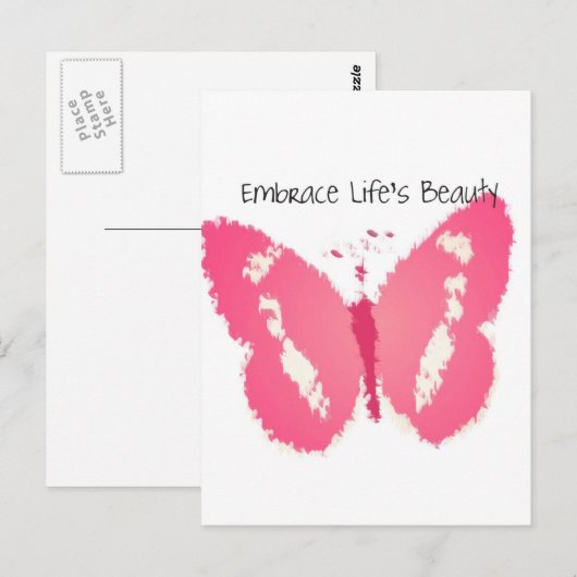 De geschilderde schoonheid van de vlinder briefkaart (Voorkant / Achterkant)