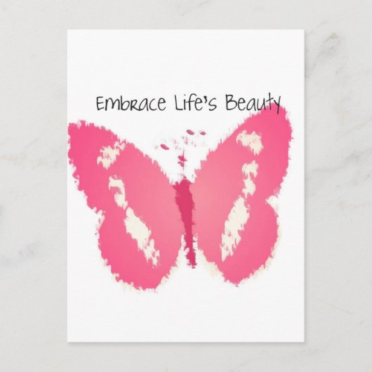 De geschilderde schoonheid van de vlinder briefkaart (Voorkant)