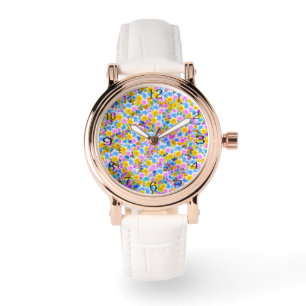 De geschilderde tuin: veelkleurige narcissen horloge