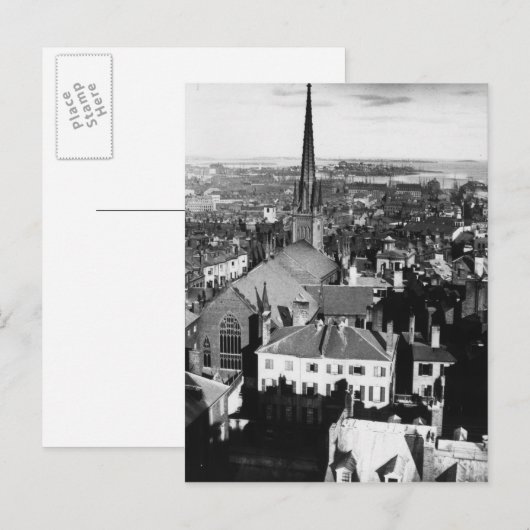 De gesierde spits van een kerk in Boston Briefkaart (Voorkant / Achterkant)