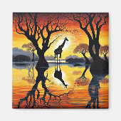 De gesimuleerde Giraffe Magneet (Voorkant)
