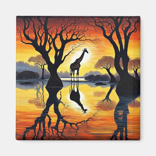 De gesimuleerde Giraffe Magneet (Voorkant)