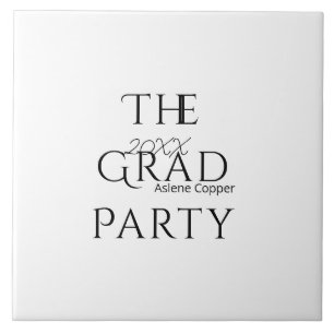 De geslaagd feest naam 20XX vet letter graduatsimp Tegeltje