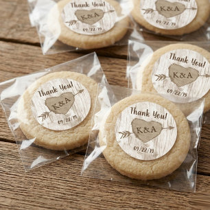 De Gesneden Hartboom Trouwcollectie Bedankt Ronde Sticker