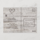 De gesneden Keus RSVP van de Maaltijd van het Briefkaart (Achterkant)