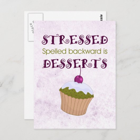 De gespelde achterzijde is Desserts Briefkaart (Voorkant / Achterkant)