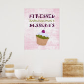 De gespelde achterzijde is Desserts Poster (Keuken)