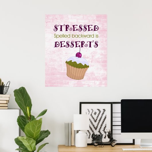 De gespelde achterzijde is Desserts Poster (Thuiskantoor)