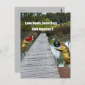 De gespleten Bowls van Lawn Australië gebeurt, Bri Briefkaart (Voorkant / Achterkant)